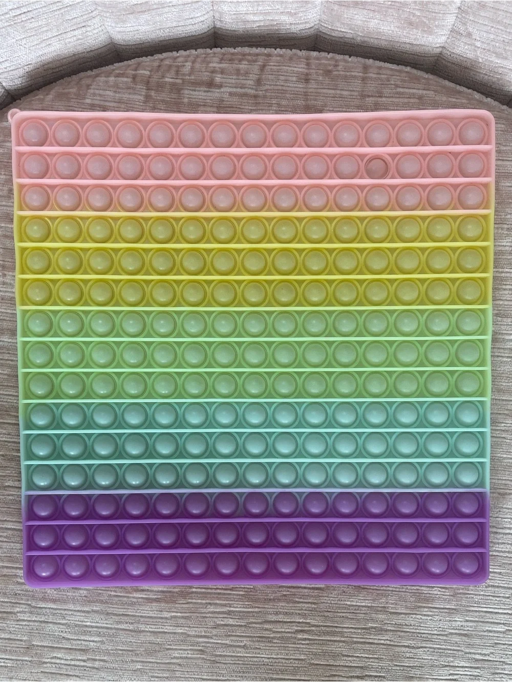 100 BUBBLES Big Rainbow Glow In The Dark pop it Fidget Toys Sensory Toys Fun
